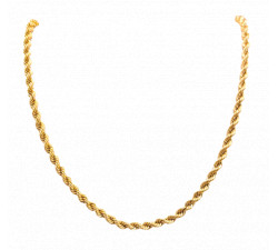 Collier maille Corde Or jaune