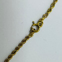 Collier Or Jaune Maille Corde