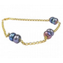 Bracelet Or Jaune avec Perles de Culture