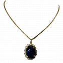 Collier Or Jaune avec Lapis Lazuli