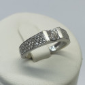 Bague Or Blanc avec Diamants