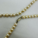 Collier Or avec Perles Blanches
