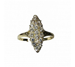Bague Marquise Or avec Oxydes