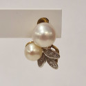 Boucles d'Oreille Or avec Perles et Diamants
