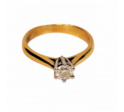 Bague Or Solitaire 0,30ct