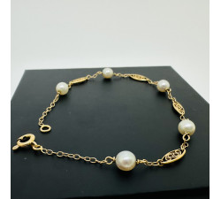 Bracelet Or ave Perles