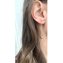 Boucles d'Oreille Pendantes avec Perles