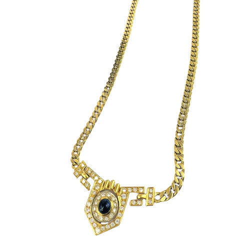 Collier or Saphir et Diamants