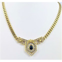 Collier or Saphir et Diamants