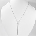 Collier Pendentif Chute Diamants Or blanc