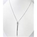 Collier Pendentif Chute Diamants Or blanc