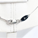 Collier Pendentif Chute Diamants Or blanc