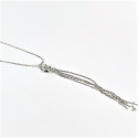 Collier Pendentif Chute Diamants Or blanc