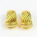 Boucles d'Oreilles Diamants Or jaune