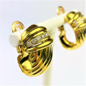 Boucles d'Oreilles Diamants Or jaune