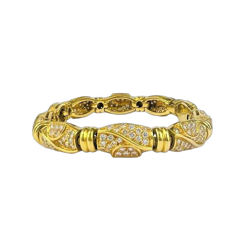 Bracelet articulé Or Jaune avec 240 Diamants