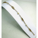 Bracelet Or Maille Filigrane avec Perles