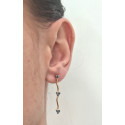 Boucles d'Oreille avec Pierres Bleues