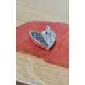 Pendentif Coeur Diamants noirs et Blancs