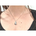 Collier Or Blanc avec pendentif Panda 32 diamants