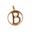 Pendentif lettre B avec diamant