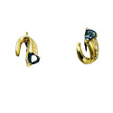 Boucles d'Oreille Or avec Saphir et Diamants