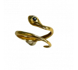 Bague Or Serpent avec Saphir