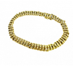 Bracelet Or Jaune Maille Américaine