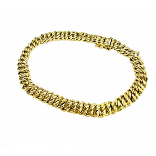 Bracelet Or Jaune Maille Américaine