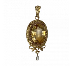 Pendentif Or avec Citrine