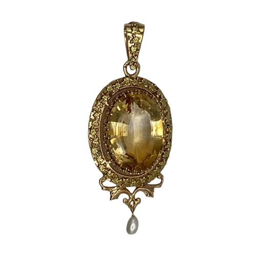 Pendentif Or avec Citrine