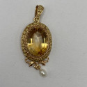 Pendentif Or avec Citrine