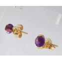 Boucles Puces avec Pierres Violettes