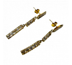 Boucles Pendantes Or avec Oxydes