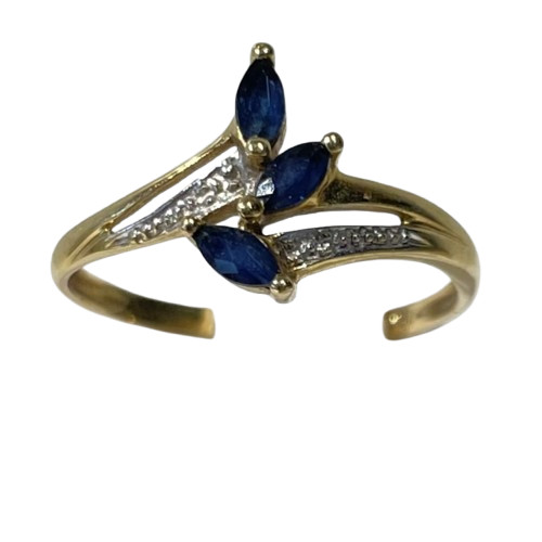 Bague Or avec Pierre Bleue