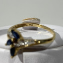 Bague Or avec Pierre Bleue