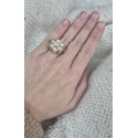 Bague Or avec Perles Blanches