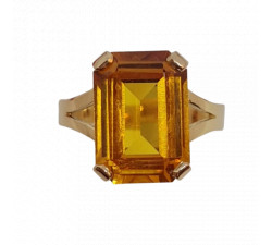 Bague Or avec Citrine