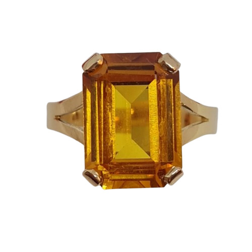 Bague Or avec Citrine