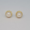 Boucles d'Oreille avec Perles Blanches