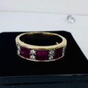 Bague Or Jaune avec Rubis et Diamants