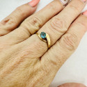 Bague Or Jaune avec Pierre Bleue