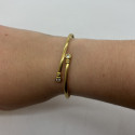 Bracelet Jonc Or Jaune avec Oxydes