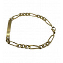 Bracelet Or Jaune Maille Figaro