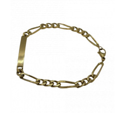 Bracelet Or Jaune Maille Figaro