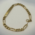 Bracelet Or Jaune Maille Figaro