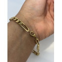 Bracelet Or Jaune Maille Figaro