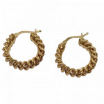 Boucles d'Oreille Or Maille Américaine