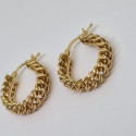 Boucles d'Oreille Or Maille Américaine