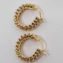 Boucles d'Oreille Or Maille Américaine